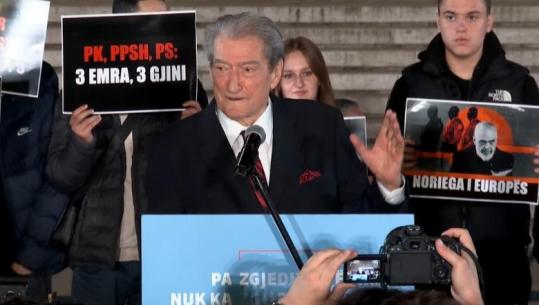 Protesta e PD para Kryeministrisë, Berisha: Narkoshteti mbylli seancat në Kuvend, kanë frikë nga fjala e opozitës 