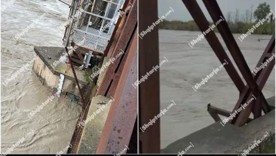 Vlorë/ Lumi Vjosa në kuotë maksimale, del nga shtrati te tregu pranë Urës së Mifolit, rrezikon tokat bujqësore