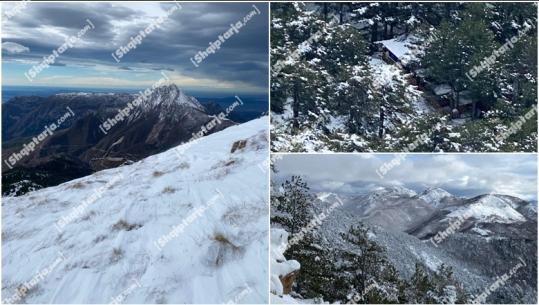 Ulja e temperatuarve/ Malësia e Krujës nën petkun e dëborës, zbardhet Qafështama! Trashësia arrin deri në 10 cm (VIDEO)