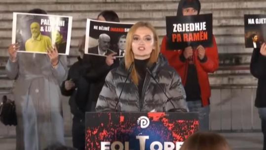 Protesta e PD/ Sekretarja e Rinisë në PL: Ndërkohë që Balluku mblidhte miliona, shqiptarët jetonin në varfëri