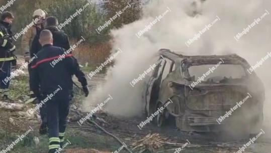 Atentati në Lushnjë, Report Tv siguron pamjet e makinës së djegur, brenda u gjet një kallash