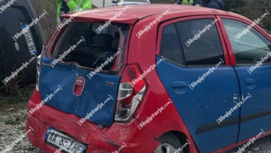 Vlorë/ Aksident i dyfishtë pranë fshatit Drashovicë, dy të lënduar! Njëri prej tyre polic bashkiak