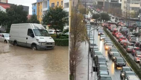 Reshjet e shiut krijojnë sërish probleme në lagjen 'Besëlidhja' në Lezhë, prezenca e ujit shkakton trafik e kaos në qytet