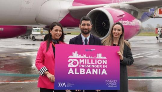 Wizz Air feston 20 milionë pasagjerë në Aeroportin Ndërkombëtar të Tiranës 