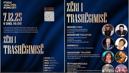 Nga arti te solidariteti/ 'Zëri i Trashëgimisë 2025' koncerti në Londër me artistë nga Diaspora që do të përkrahë financiarisht fëmijët e minatorëve të rënë në Bulqizë