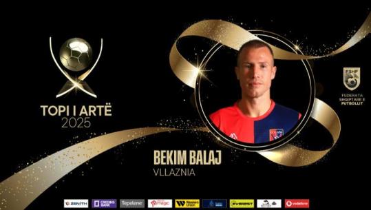 Bekim Balaj shpallet futbollisti më i mirë i vitit, fiton 'Topin e Artë' 2025