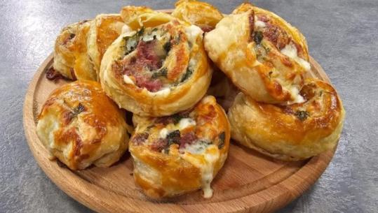 Byreçka sfoliat të mbushura nga zonja Albana