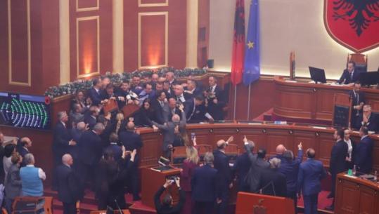 Kaos, përplasje fizike dhe flakadanë....seanca plenare përmes fotove