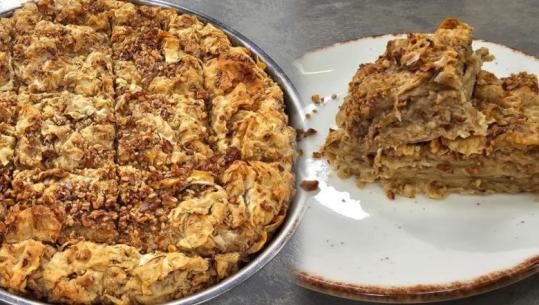 Byrek me petë të pjekura dhe arra nga zonja Albana