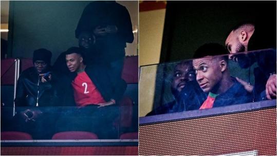 Miqësi e rivalitet, Kylian Mbappe vesh fanellën e Hakimit dhe e ndjek në stadium