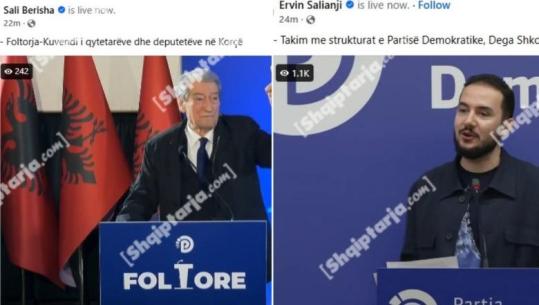 FOTOLAJM/ Salianji mund Berishën në përballjen online, gati 3-fish shikueshmëri më shumë se kreu i PD 