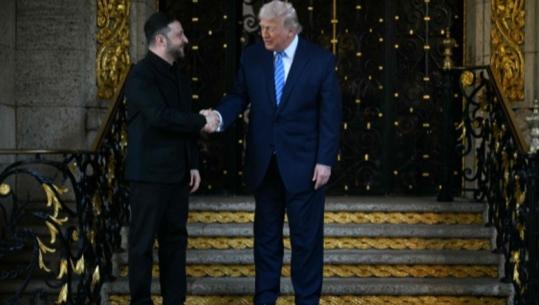 Zelensky mbërrin në Mar-a-Lago, shtrëngon duart me Trump! Presidenti amerikan: Putini shumë serioz për paqen
