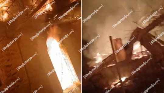Pukë/ Shkrumbohet nga zjarri një banesë, familja me 5 anëtarë mbetet e pastrehë! Shkak një shkëndije elektrike (VIDEO)