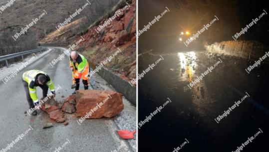 Moti i keq/ Reshjet e dendura të shiut shkaktojnë rënie të gurëve në askin Bajram Curri-Valbonë