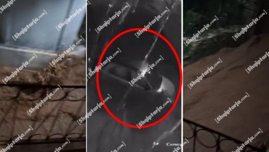 Moti i keq/ Del nga shtrati përroi i Ficos në Gjirokastër, uji merr përpara mjetin! Përmbyten rrugët në lagjen Varrosh (VIDEO)