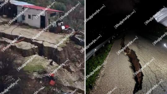 VIDEO/ Rruga Kotë-Sevaster në Vlorë pëson shkarje! Dy shtëpi jashtë funksionit, banorët në qiell të hapur: Katastrofë, nuk morëm dot asgjë brenda