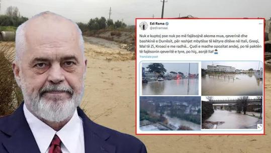 Kryeministri Rama reagon për motin e keq në Shqipëri, ironizon opozitën: Si s'po më fajësoni mua për reshjet në rajon?! Andej asnjë llaf nuk thonë për qeverinë