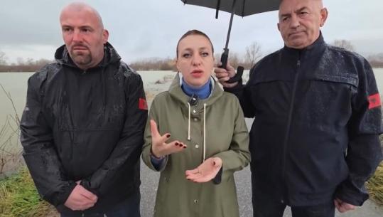 Përmbytjet në Obot, Prefektja e Shkodrës në terren: Deri në 60 cm prania e ujit në rrugë! E pamundur lëvizja me mjete të vogla