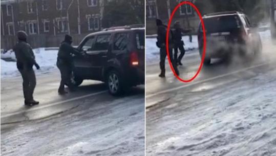 MOMENTI kur agjenti qëllon me pistoletë emigranten në SHBA (VIDEO)