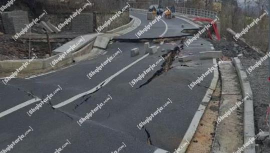 Dibër/ Shembet rruga në Unazën e Poshtme në Burrel, 1.2 mln euro investim, bllokohet qarkullimi i mjeteve (VIDEO)