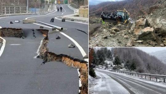 Rrëshqitje dherash e dëborë, bllokime rrugësh në disa qarqe! Akset kombëtare të lira, probleme vetëm te dytësoret