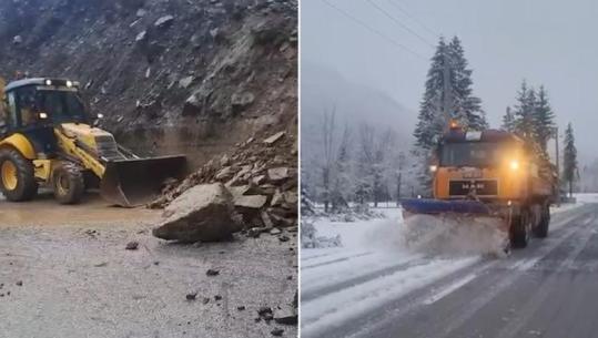 Nisin reshjet e dëborës në Kukës, rëshqitje dherash në rrugët nacionale! Vështirësi në qarkullimin e mjeteve 