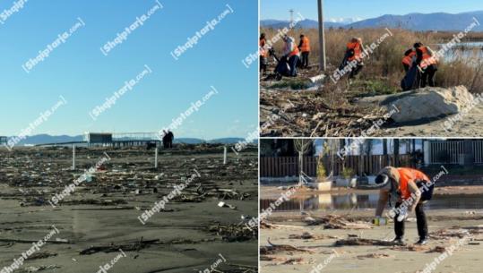 Pas reshjeve të shiut, nis aksioni i pastrimit të vijës bregdetare në Shëngjin dhe Tale