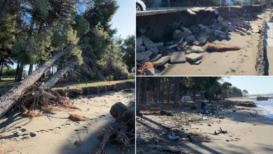 Deti shkatërron shëtitoren e Kunës në Shëngjin! Erozioni i krijuar nga stuhitë e fundit detare ka vënë në rrezik zonën e banuar