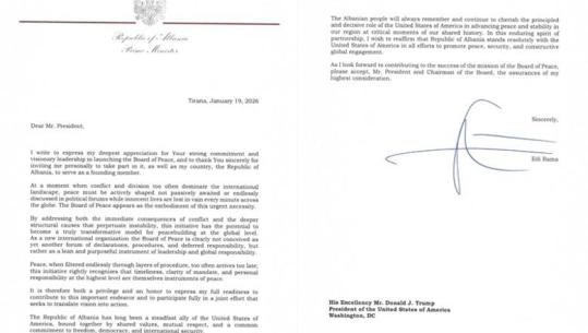 Shqipëria në Bordin e Paqes, Rama i përgjigjet Trump: Faleminderit për ftesën, vendi ynë aleat i palëkundur i SHBA-së