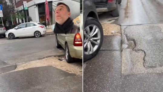 Erion Braçe publikon videon nga rrugët e shkatërruara në kryeqytet: Në një javë s’kanë ardhur as për t’i parë, jo më për t’i ndrequr!