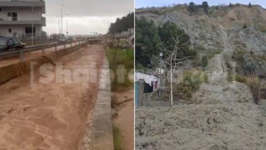 Reshjet e dendura të shiut! Përmbytet shëtitorja në Himarë, prani të ujit në disa banesa/ Rrëshqitje dheu në Kodrën e Currilave në Durrës