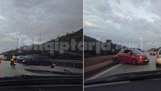 Aksident në autostradën Tiranë-Elbasan, 4 makina përplasen me njëra-tjetrën