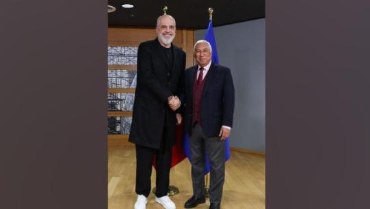 Rama shkon në Bruksel, takohet me presidentin e Këshillit Evropian Antonio Kosta! Në fokus procesi i integrimit në BE