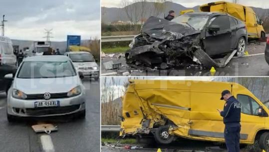 Aksident i trefishtë në segmentin rrugor Lezhë-Milot, plagosen 3 persona