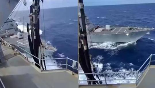 Dy anije të Marinës së SHBA-së përplasen pranë Amerikës së Jugut, dalin pamjet nga momenti i incidentit (VIDEO)
