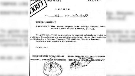 DOKUMENTI SEKRET i ‘97/ Berisha bënte gati luftën civile në Shqipëri, mobilizoi rezervistët në veri për të mbrojtur pushtetin e tij: Të armatosen e nisen urgjent për Tiranë