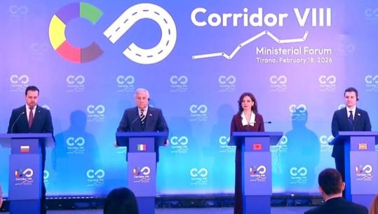 LIVE TV - Tiranë/ Ministeriali i Korridorit VIII! Spiropali: Shqipëria nyje e besueshme e këtij projekti! Tajani: Do ju mbështesim që të bëheni pjesë e BE