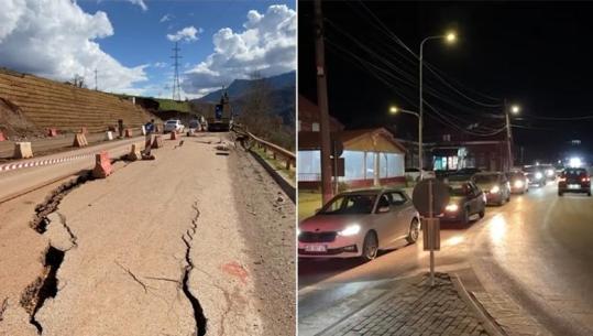 ‘Paralizohet’ juglindja, shembja e rrugës Librazhd-Pogradec bllokon qarkullimin! Trafik kilometrik në rrugën alternative Maliq-Gramsh, në Moglicë bllokohen 3 trajlera (VIDEO)