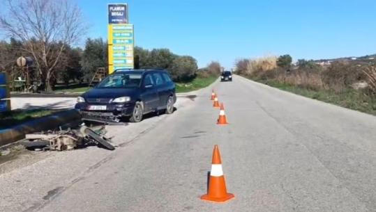 Motomjeti përplaset me makinën në aksin Lushnjë–Berat, dërgohet në spital motoristi