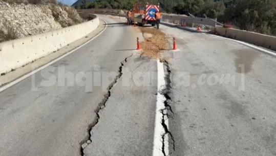 Plasaritje të tjera të rrugës që lidh Lumin e Vlorës me Himarën, shkak dyshohet lëvizja e sipërfaqes së malit