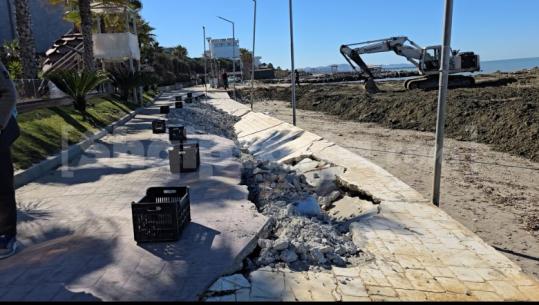 VIDEO-LAJM/ Deti përparon drejt tokës, shemb nje pjesë të pedonales në Golem