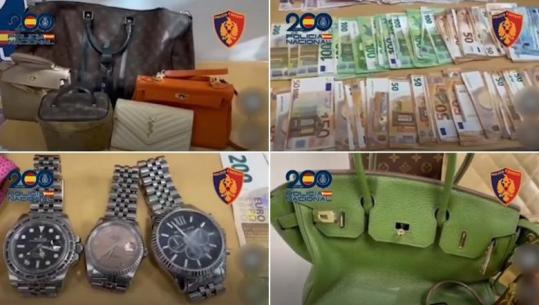 Goditet grupi kriminal në Spanjë, 4 shqiptarë në pranga! Sekuestrohen 10 mijë euro dhe ora dore të markave luksoze