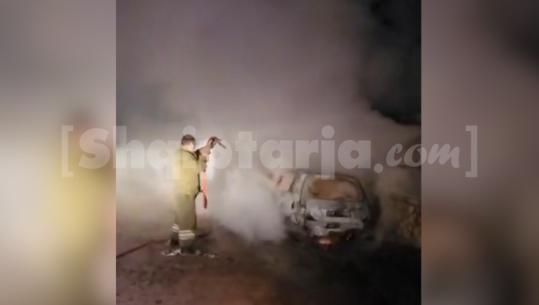 Korçë, makina e parkuar përfshihet nga flakët! Nuk dihen shkaqet