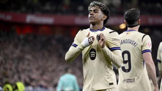 VIDEO/ Vendos supergoli i Lamine Yamal, Barcelona fiton 0-1 kundër Bilbaos dhe shkëputet në krye të La Ligas