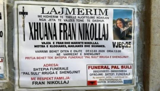 I dha fund jetës pas dyshimeve për dhunë nga partneri, familja e 25-vjeçares hap dyert e mortit në Shëngjin