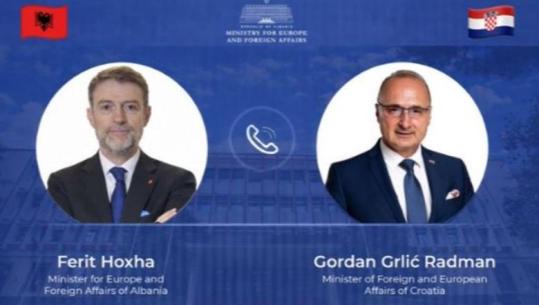 Biseda me ministrin e Jashtëm kroat, Hoxha: Forcojmë bashkëpunimin strategjik Shqipëri–Kroaci