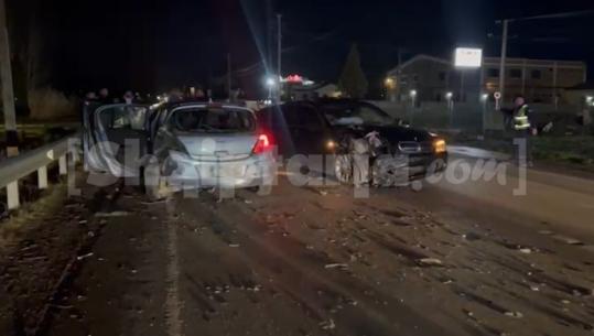 Përplasen dy makina në rrugën Korçë-Pogradec, lëndohen dy fëmijë 9 dhe 10 vjeç