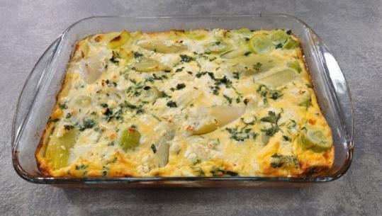 Tavë me presh dhe vezë në furrë nga zonja Albana 