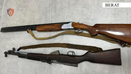 Iu gjetën në magazinë dy armë zjarri pa leje, arrestohet 66-vjeçari në Berat