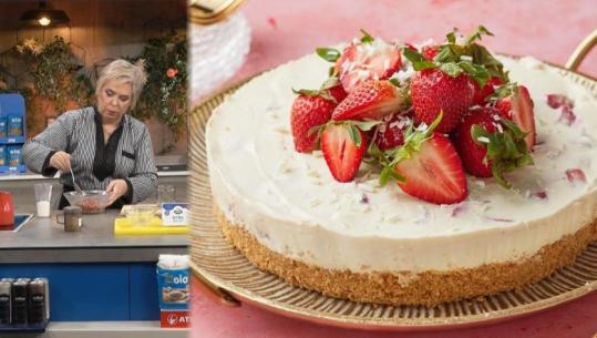 Cheesecake me luleshtrydhe nga zonja Albana 